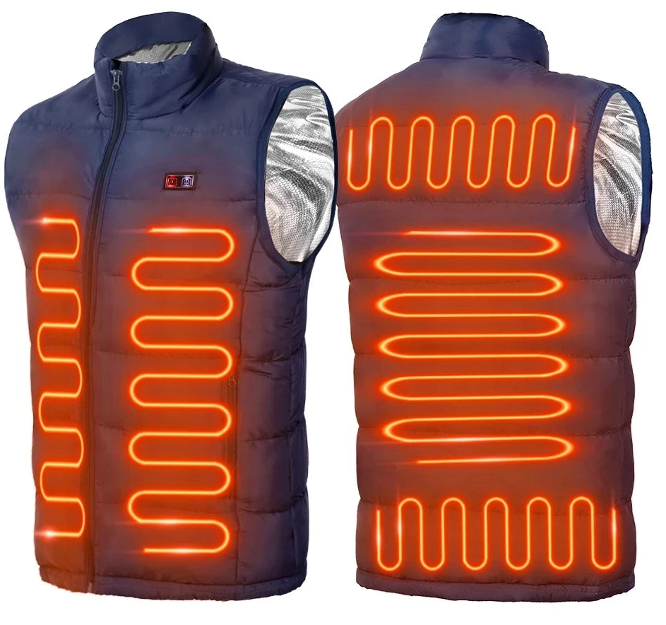 9 Heated Vest Zones Electric Heating Jacket For Camping