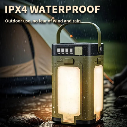 Solar Multifunctional 4-Leaf Foldable Camping Lantern