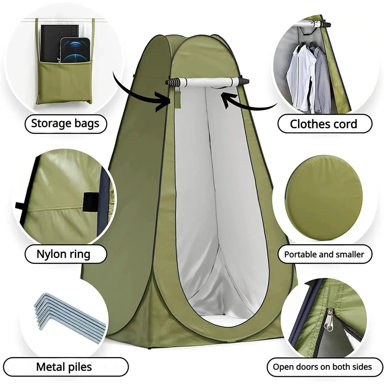 Outdoor bathing tent